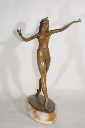 The Egyptian Bronze Deco Figurine by M Turner