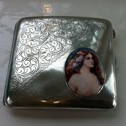 Antique Sterling Silver Cigarette Case William Neale Ltd