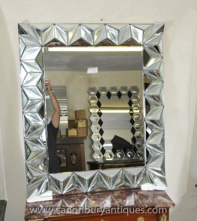 Art Deco Glass Pier Mirror Mantle Mirrors