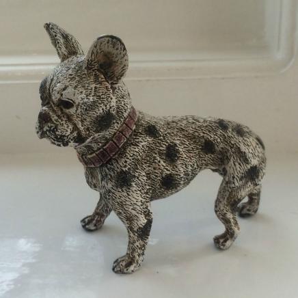Cold Painted Bronze French Bull Dog