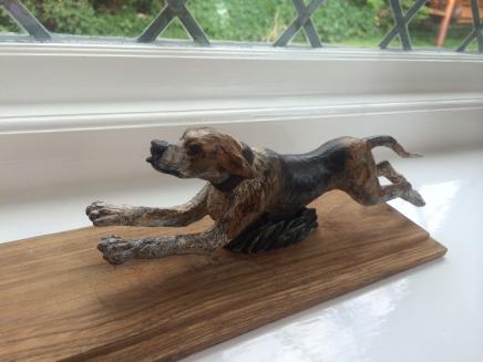 Cold Painted Bronze Gun Dog Letter Clip