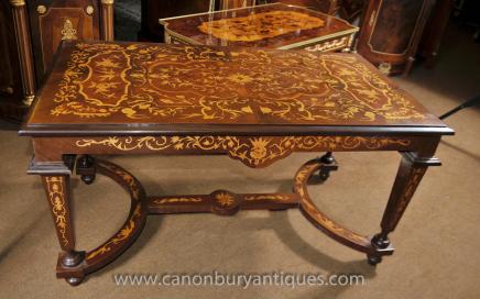 French Empire Inlay Coffee Table Kingwood Tables