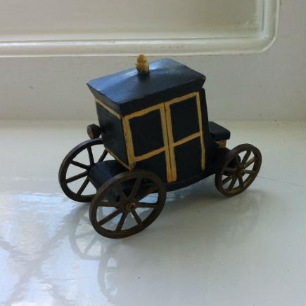 Hand Painted Stage Coach Clock