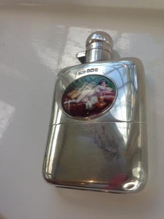 HMS Sheffield Silver Hip Flask