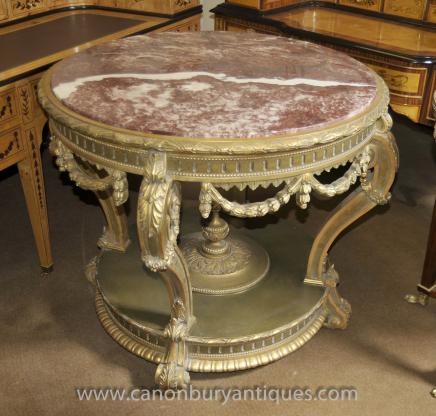 Italian Neo Classical Gilt Wood Centre Table Dining Tables 