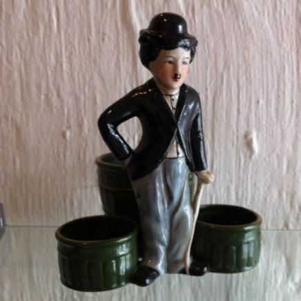 Porcelain Charlie Chaplin Stationary Organiser