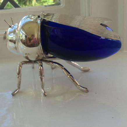 Silver Plate Honey Bee Jar