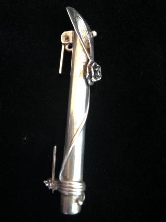 Solid Silver Posy Flower Holder Pin