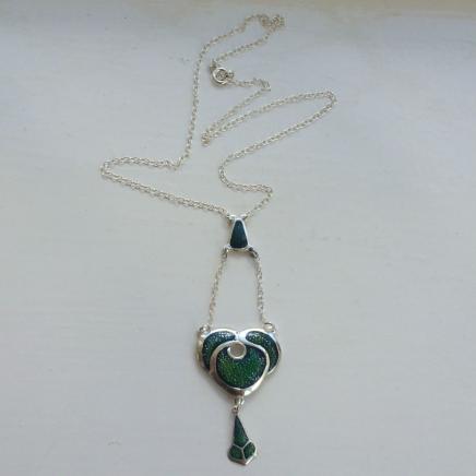 Sterling Silver & Enamel Necklace