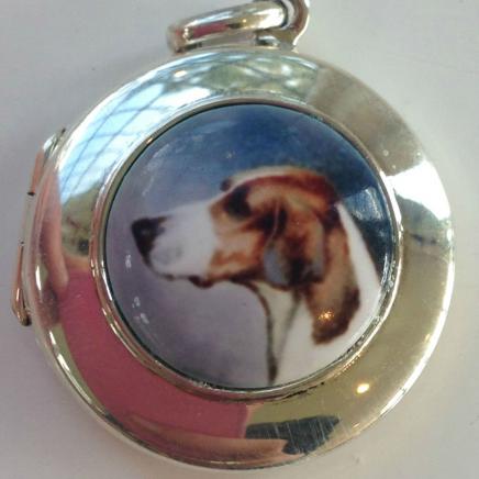 Sterling Silver English Gun Dog Locket