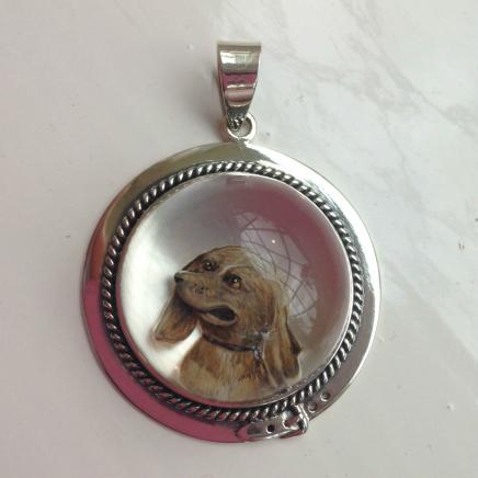 Sterling Silver Essex Crystal Dog Pendant