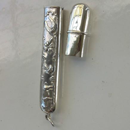 Sterling Silver Farmyard Theme Needle Thimble Holder