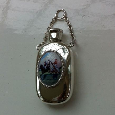 Sterling Silver Ladies Chatelaine Scent Bottle