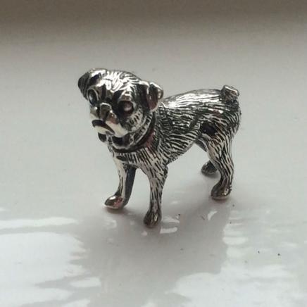 Sterling Silver Miniature Pug Dog