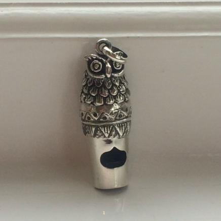 Sterling Silver Owl Whistle