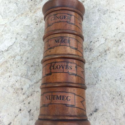 Victorian Fruitwood Spice Tower