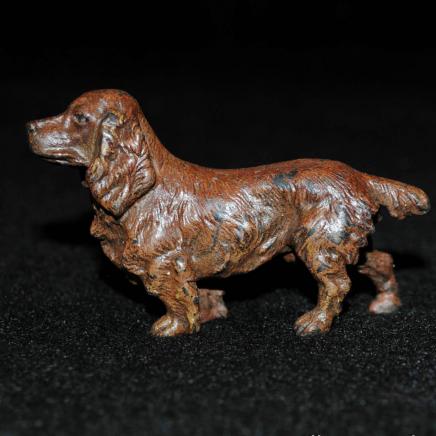 Vienna Bronze Spaniel Dog Marked Geschutz