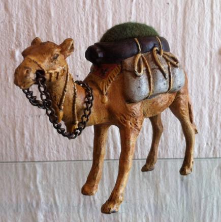 Vienna Cold Painted Bronze Camel Pin Cushion Marked Geshutz