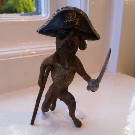 Vienna Cold Painted Pirate Pug Dog Bronze Marked Bergman