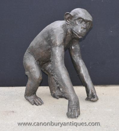 Bronze Monkey Statue Casting Animals Apes Primate