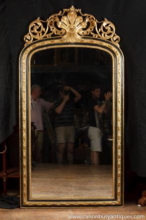 Large English George II Gilt Pier Mirror Glass Mirrors