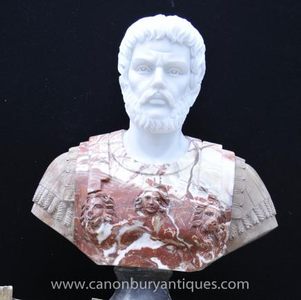 Large Italian Bust Roman Emperor Antoninus Pius Statue Carved