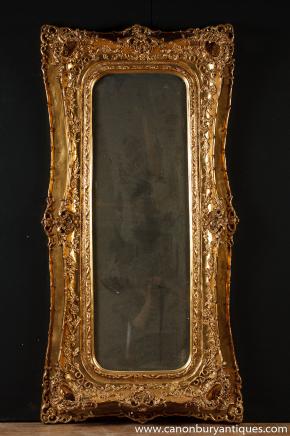 Large Victorian Gilt Pier Mantle Mirror Mirrors 