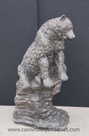 Lifesize Bronze American Brown Bear Statue Casting