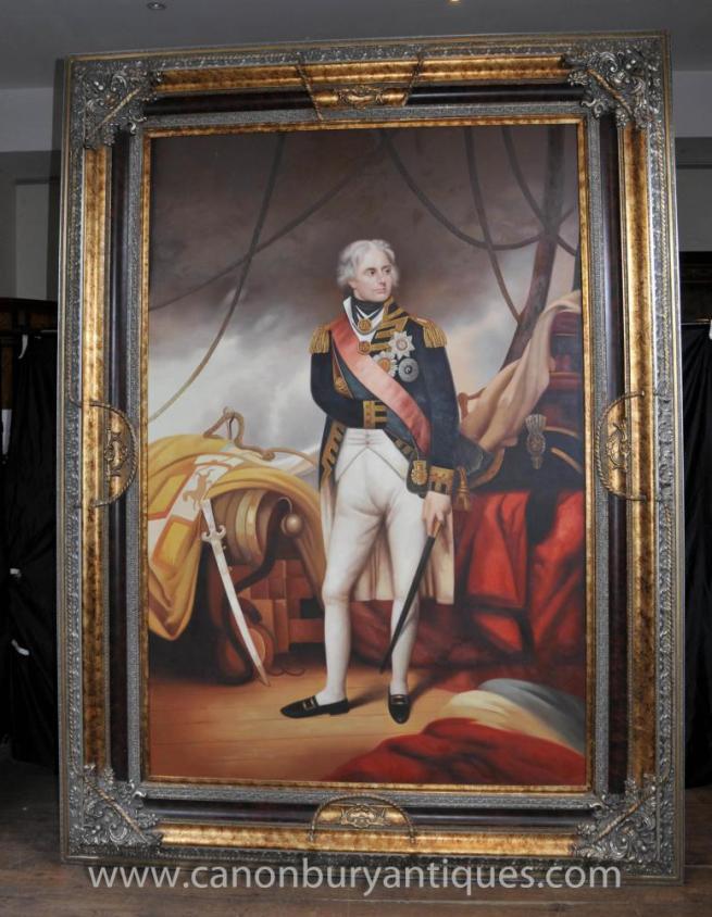 Giant Oil Painting Portrait English Lord Admiral Nelson