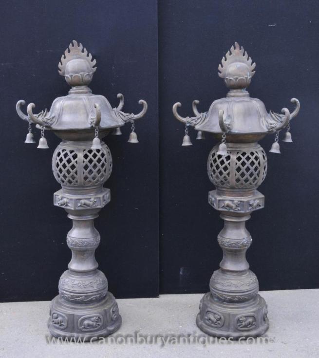 Antique Chinese Bronze Temple Incense Burners Buddhist Buddha