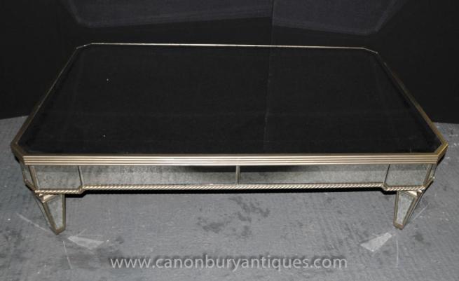 Art Deco Mirrored Coffee Table Mirror Furniture