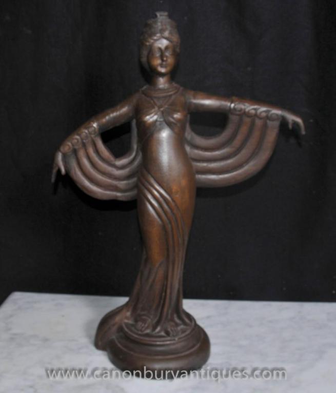 Hand Carved French Art Deco Figurine Statue