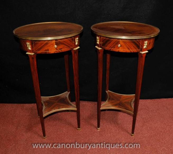 Pair English Regency Side Tables Kingwood Furniture