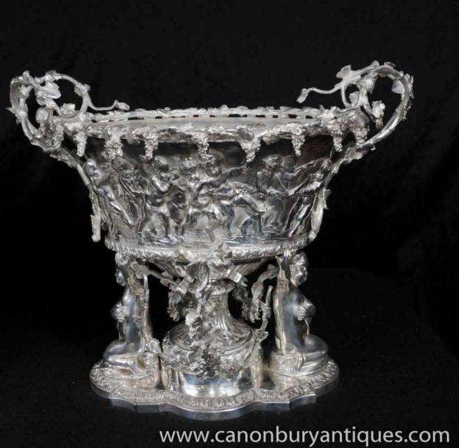 Single Silver Plate Cherub George II Urn Tureen