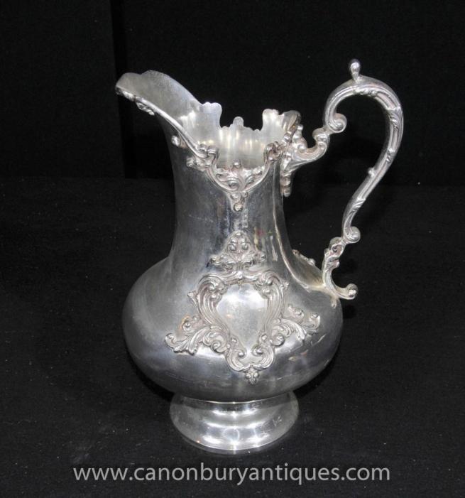 Victorian Silver Plate Jug Tankard Tableware