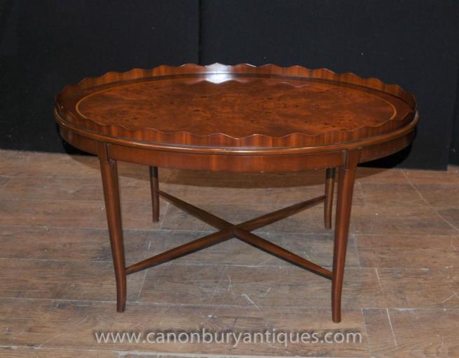 Walnut Regency Coffee Table Side Tables