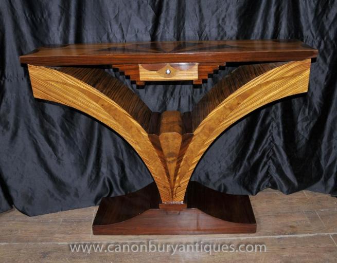 Art Deco Console Table Hall Tables Inlay Furniture