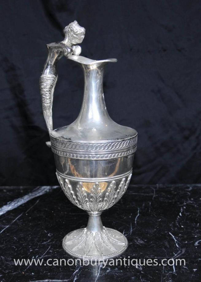 Classic Georgian Silver Plate Etruscan Jug Ewer