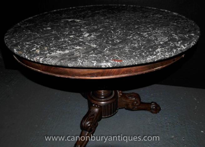 French Antique Gueridon Round Centre Table 1830 Empire Dining Table