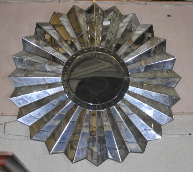 French Art Deco Star Burst Mirror Glass Mirrors