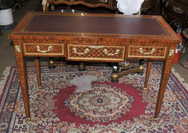 French Empire Dummy Partners Desk Writing Table Bureau Plat