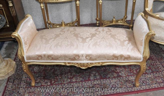 Louis XV Gilt Stool Seat French Furniture Interiors