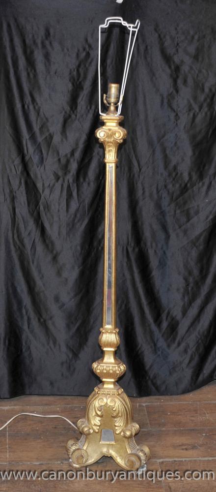 French Louis XV Gilt Floor Lamp Lamps Lighting