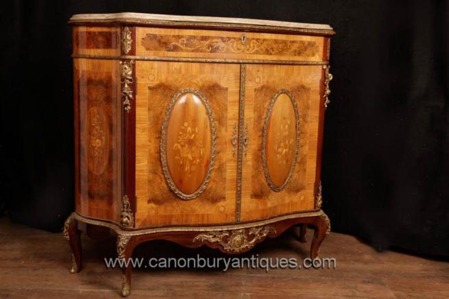 Antique French Empire Cabinet Commode Kingwood Chest Circa 1910