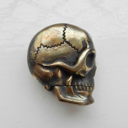 Brass Human Skull Vesta