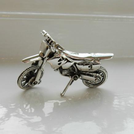 Collector's Solid Silver Motorcycle