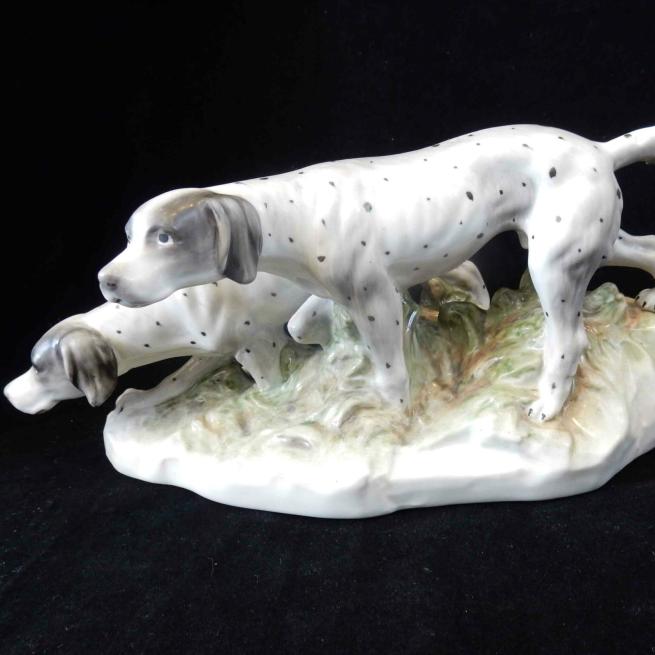 German Porcelain Pointer Dog Figurine 