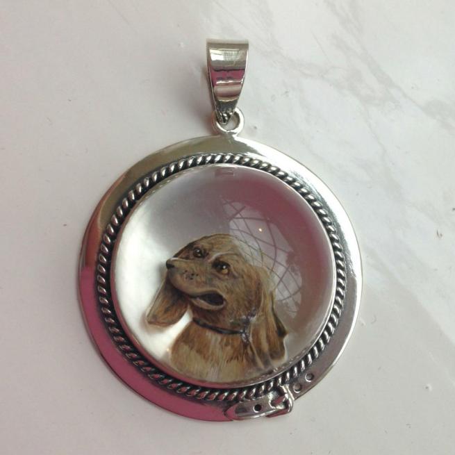 Sterling Silver Essex Crystal Dog Pendant 