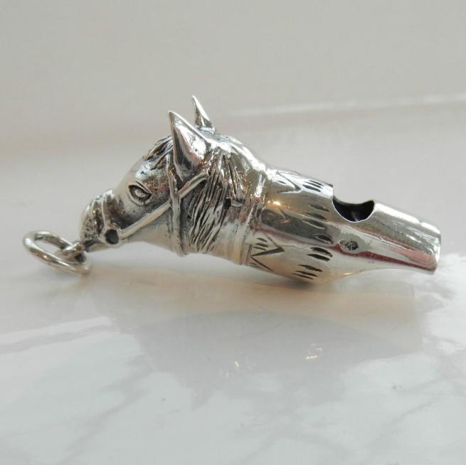 Sterling Silver Horse Head Whistle