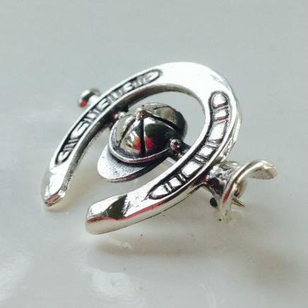 Sterling Silver Horse Show Riding Pin